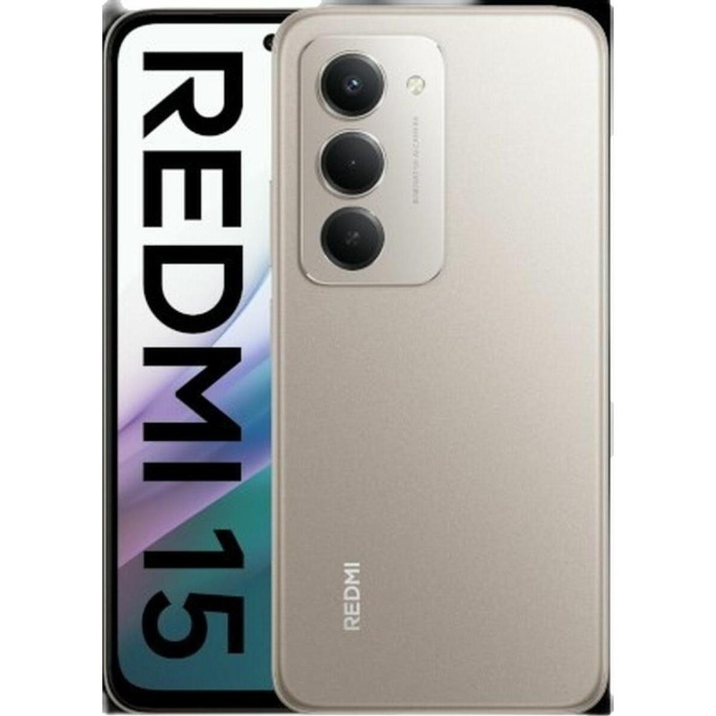 Xiaomi Redmi 15 4G (256 GB, gris titanio, 6,90", doble SIM híbrida, 4G), smartphone, gris